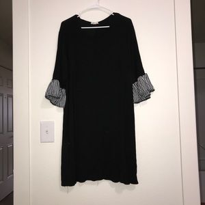 Black dress with sleeve detailing